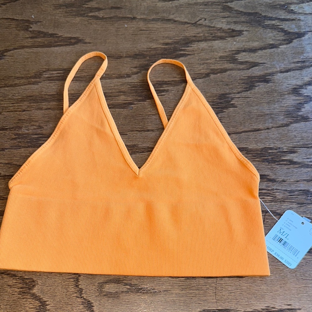 Free People Orange Bralette